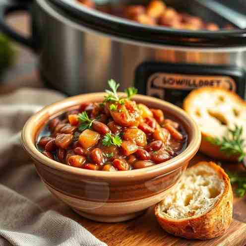 Slow Cooker Beans & Pork Recipe - Voanjobory Stew